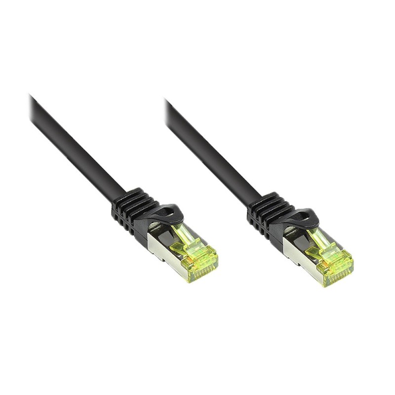 Good Connections Patchkabel con Cat. 7 Rohkabel S/FTP Nero 0,5m